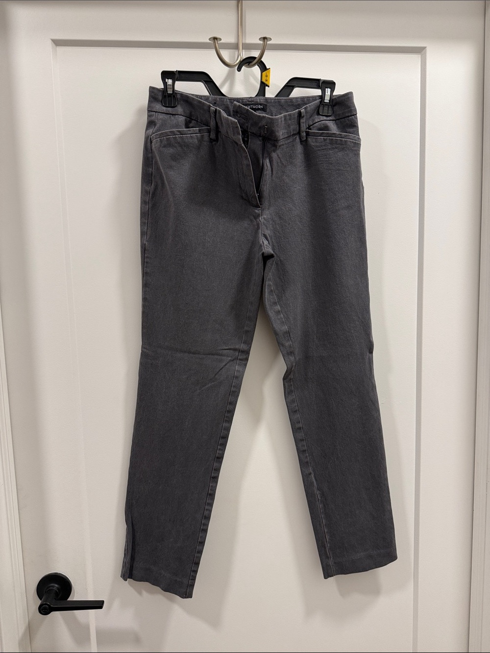 41 Hawthorn Charcoal Straight-Leg Trousers